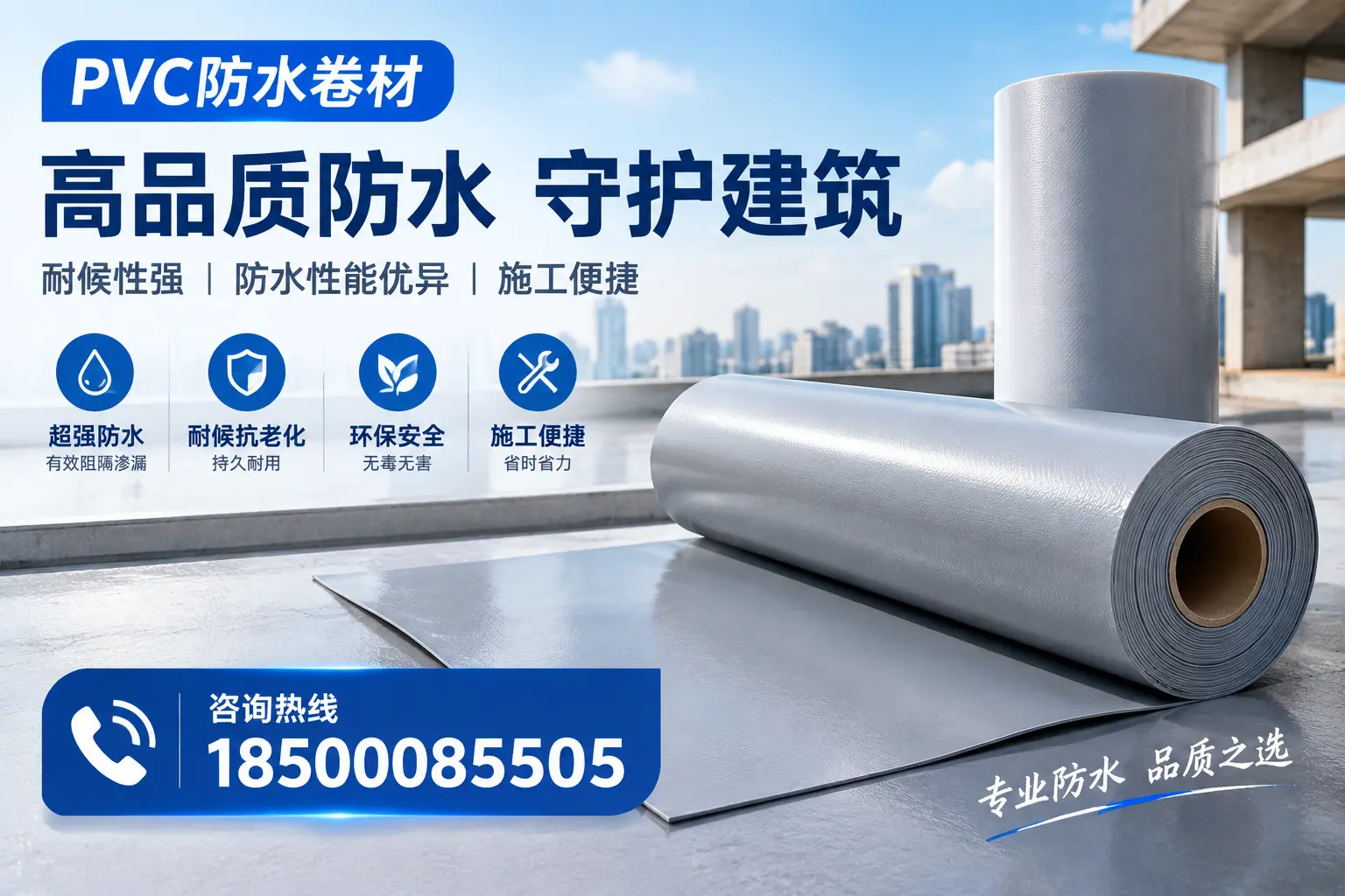 PVC防水卷材的防水效果评测,适合淄博的科学依据